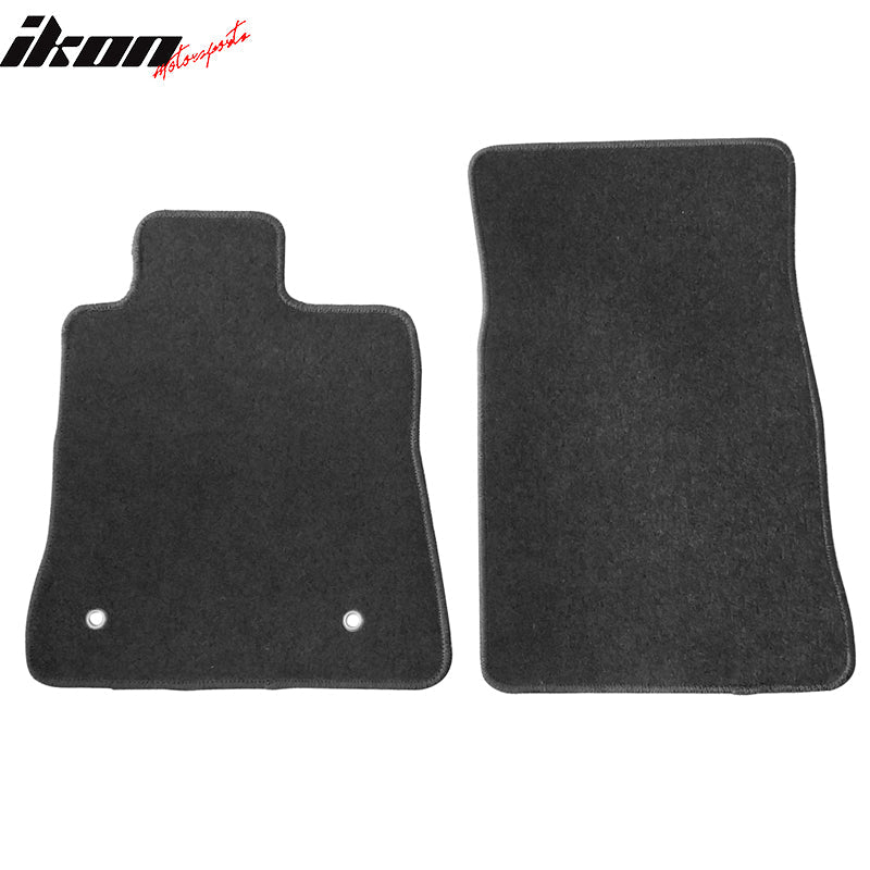 Car Floor Mat for 2016-2024 Chevy Camaro Black Carpet 2PC Nylon