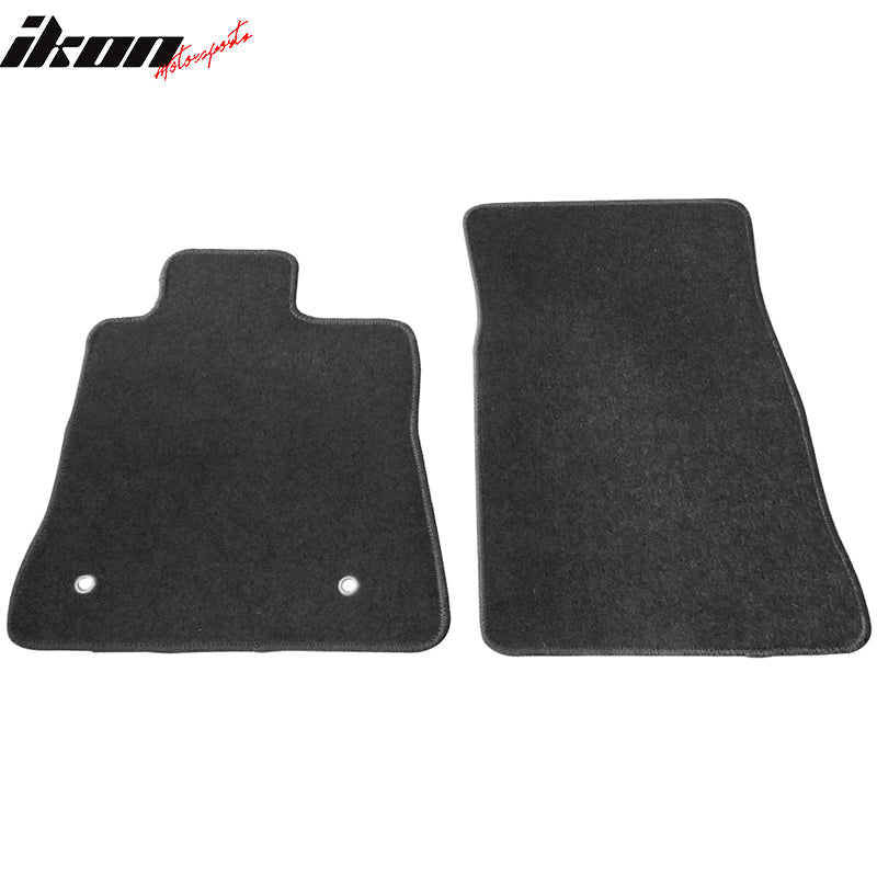 Car Floor Mat for 2016-2024 Chevy Camaro Black Carpet 2PC Nylon