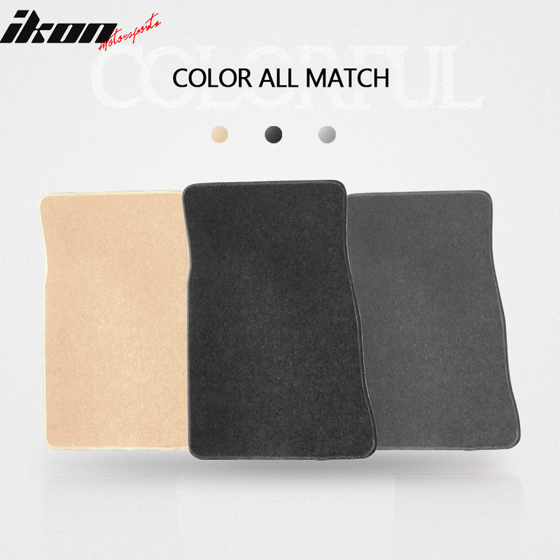 Car Floor Mat for 2016-2024 Chevy Camaro Black Carpet 2PC Nylon