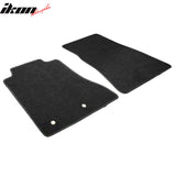 Car Floor Mat for 2015-2024 Ford Mustang Black Carpet 2PC Nylon