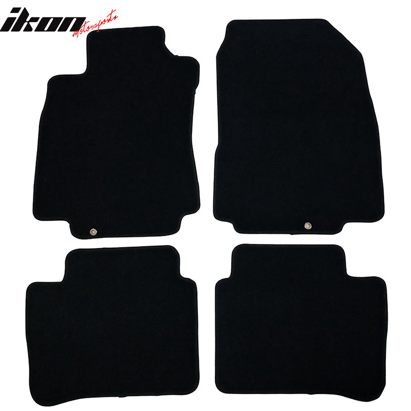 Car Floor Mat for 2007-2012 Nissan Versa Black Front Rear  Nylon 4 PCS
