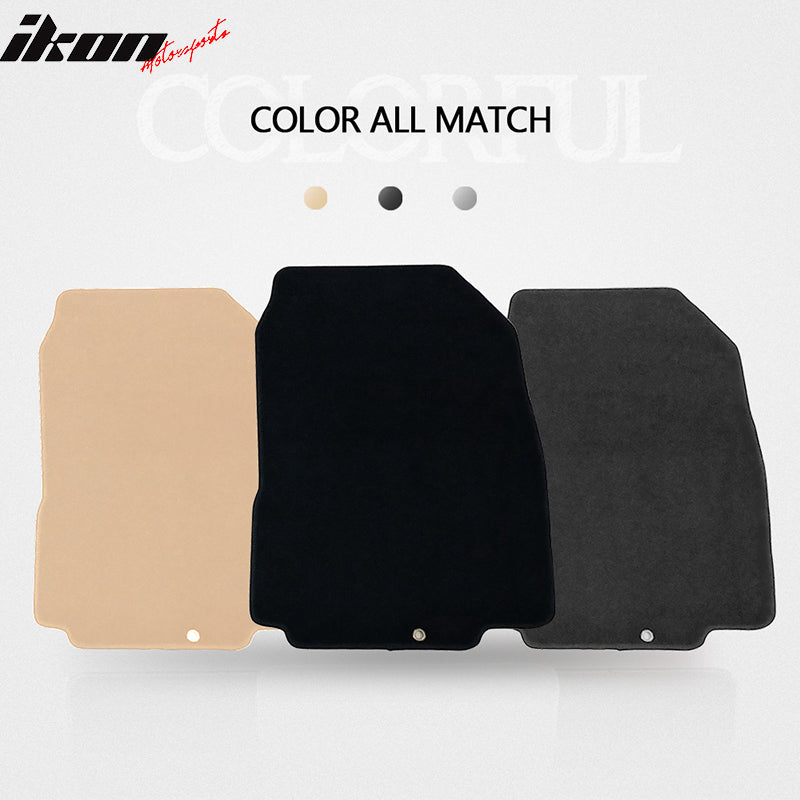 Car Floor Mat for 2007-2012 Nissan Versa Black Front Rear  Nylon 4 PCS