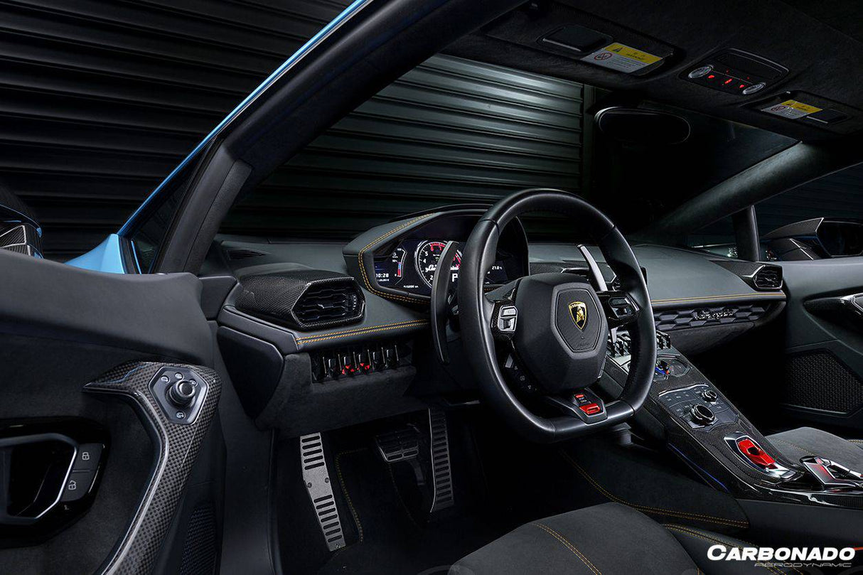 2015-2019 Lamborghini Huracan LP610  LP580  EVO OEM Style Autoclave Carbon Fiber Center Steering Wheel Trim