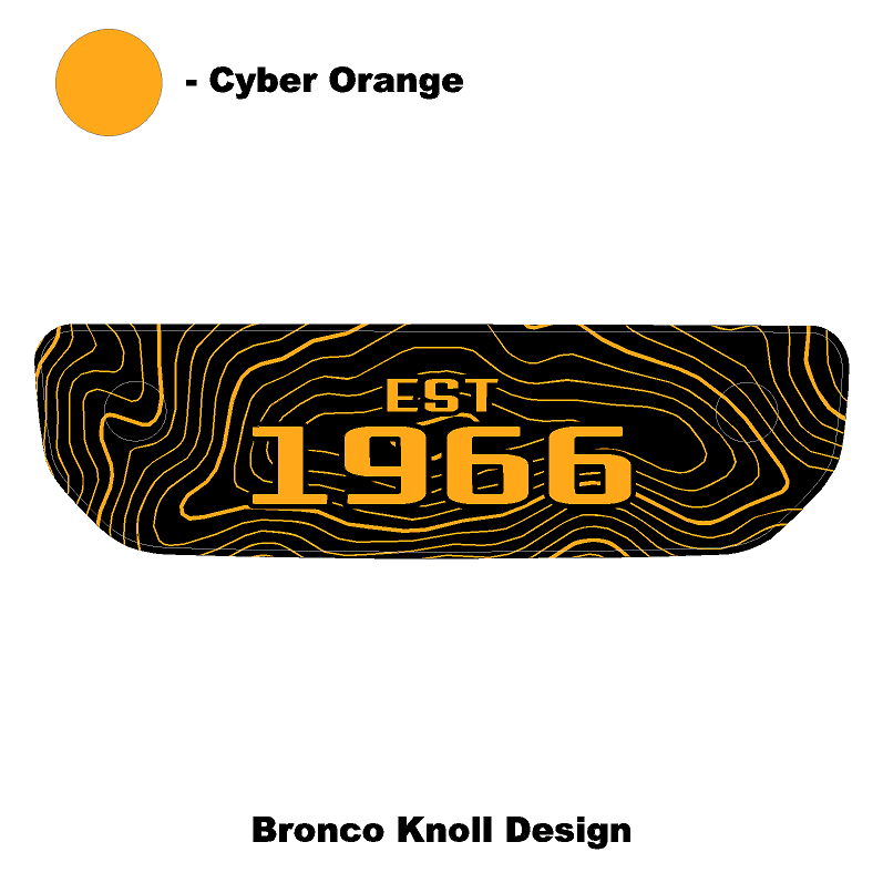 1966 Topographic Shifter Plate (Printed Series + Acrylic) - 2021+ Bronco