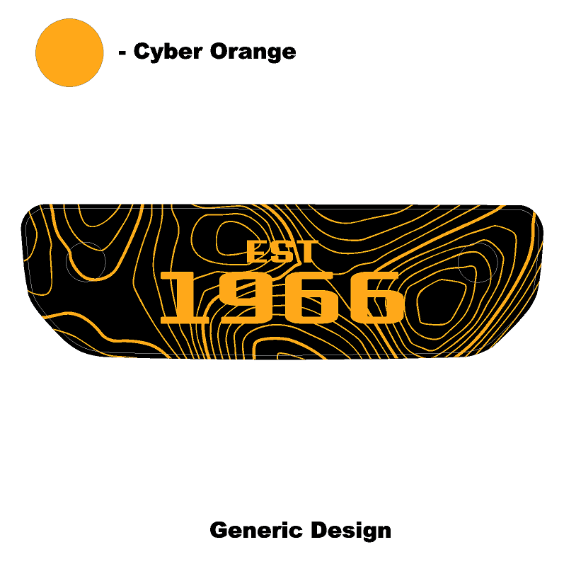 1966 Topographic Shifter Plate (Printed Series + Acrylic) - 2021+ Bronco