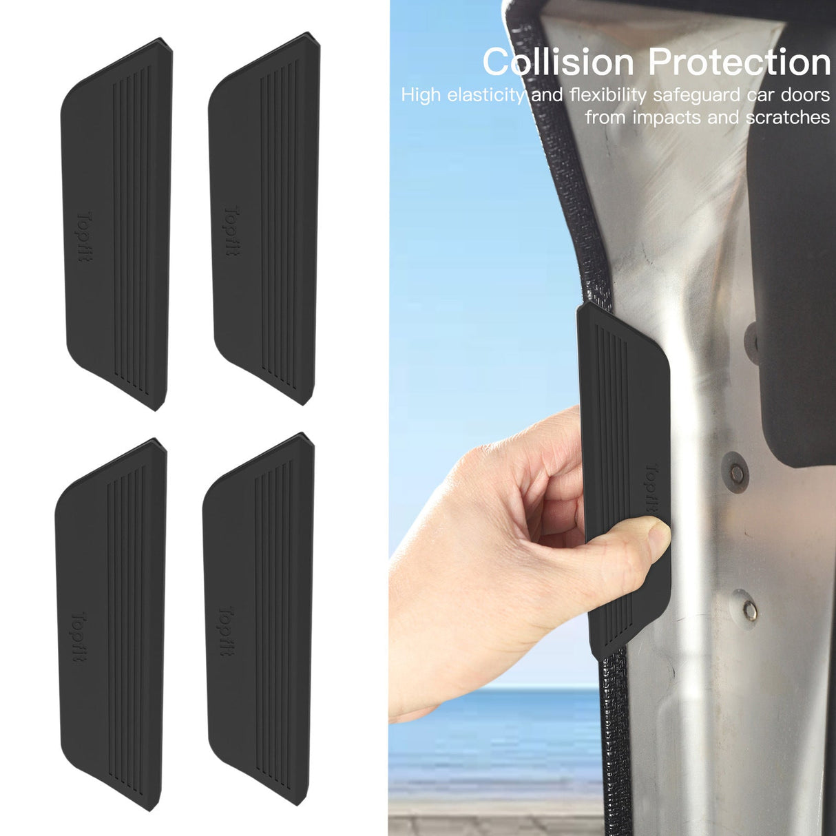 Cybertruck Door Armrest Pads (4-Pack) | Black Silicone for Comfort & Protection