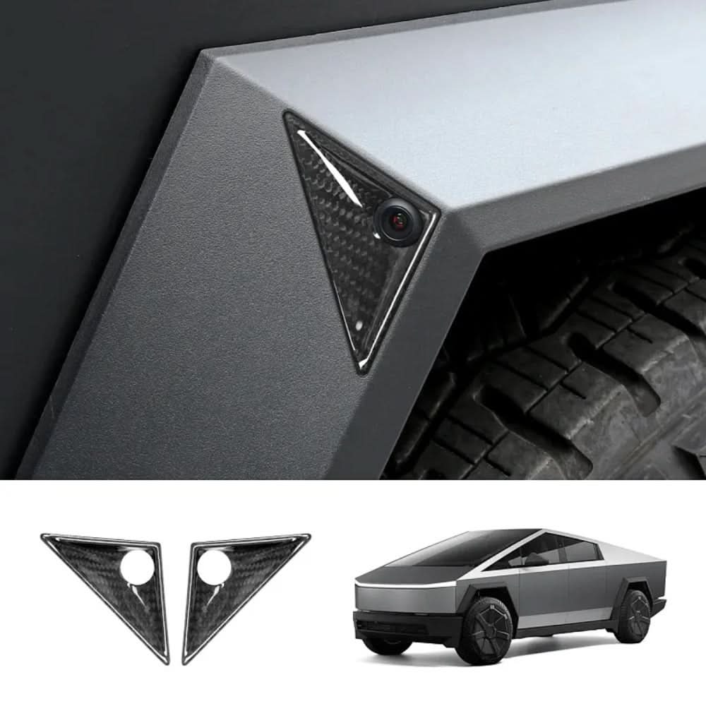 Cybertruck Front Fender Camera Applique Overlays | Real Carbon Fiber (1 Pair)