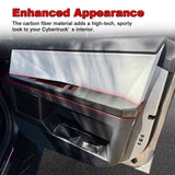 Cybertruck Lower Door Panel Armrest Overlays | Real Molded Carbon Fiber (4-Piece Set)