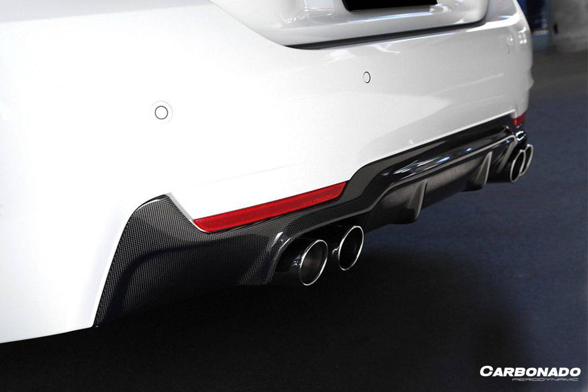 2013-2020 BMW 4 Series F32 F33 F36 3D Style Carbon Fiber Rear Qual Exhaust Diffuser (For M-Tech Only )