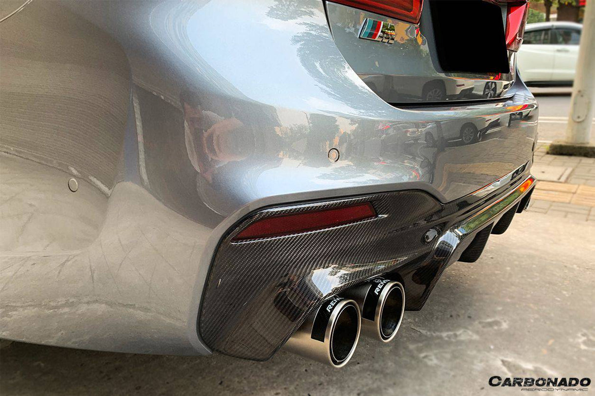 2017-2019 BMW 5 Series G30 G38 M-TECH ECC Style Carbon Fiber Rear Lip