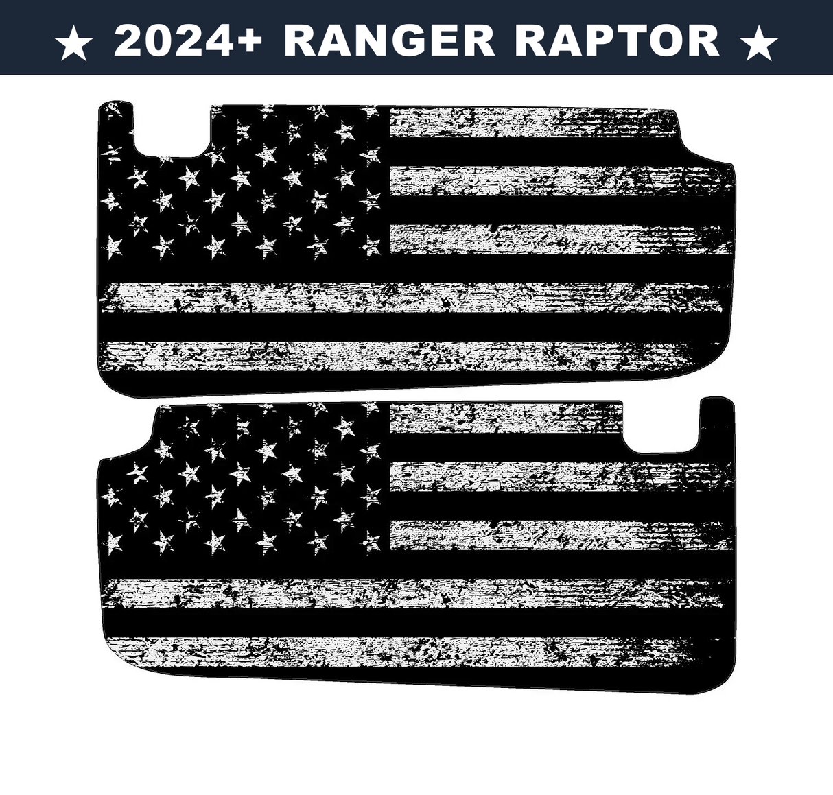 Freedom Series Sun Visor Overlays (Printed Series) - 2024+ Ranger Raptor (with Homelink)