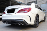 2014-2016 Mercedes Benz W117 CLA Sport & CLA45 AMG PA Style Rear Diffuser with exhaust tips