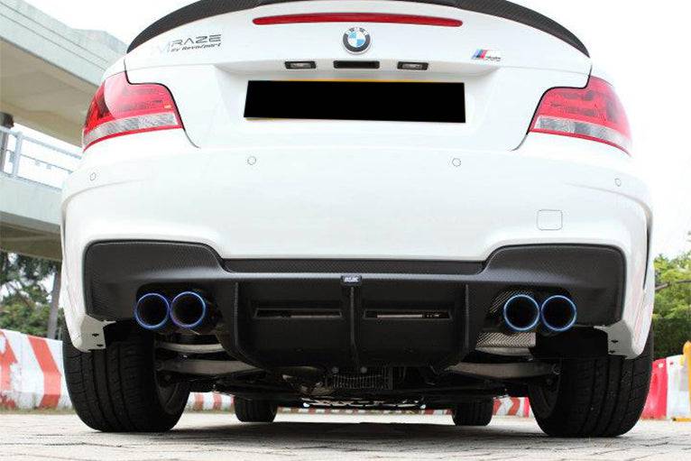 2008-2013 BMW E82 E88 1M RZ Style Carbon Fiber Rear Lip  Rear Diffuser Undertray