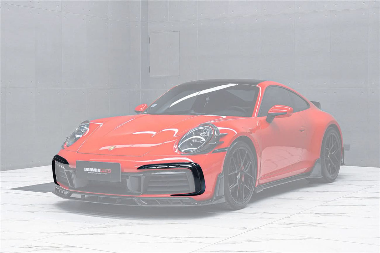 Darwinpro 2019-2024 Porsche 911 992 Carrera 4 4S Targa Cabriolet BKSSII Style Front Bumper Vent Trims