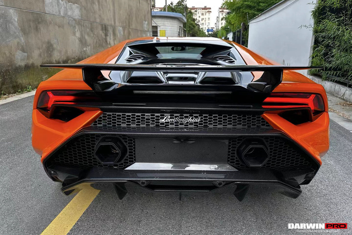 2015-2025 Lamborghini Huracan LP610 & LP580 & EVO Tecnica Style Dry Carbon Fiber Trunk Spoiler Wing