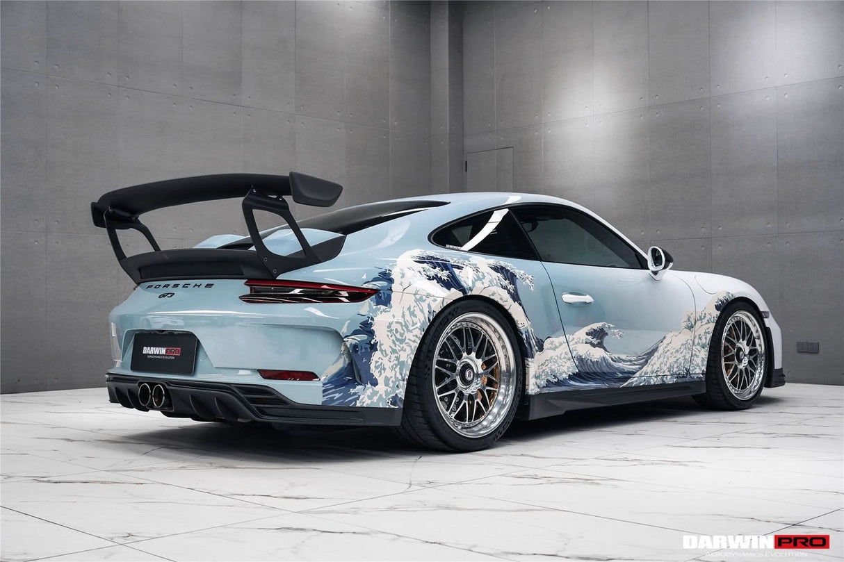 DarwinPRO 2017-2019 Porsche 911 991.2 GT3 Only BKSS Style Carbon Fiber Rear Lip Diffuser
