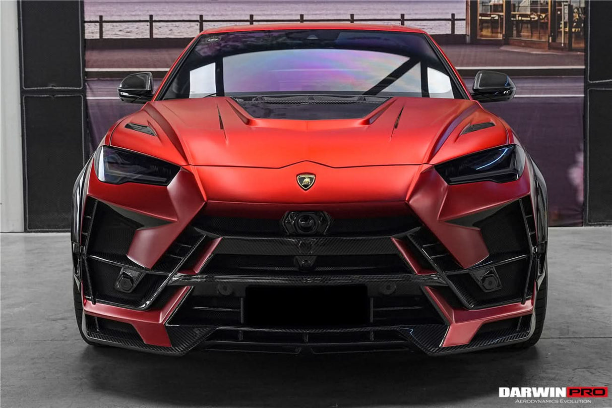 DarwinPRO 2018-2025 Lamborghini URUS BKSS Part Carbon Fiber Hood And Front Bumper | Fits URUS, S, Performante
