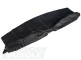 SpeedForm Premium Black Leather Dash Cover; Red Stitch (05-09 Mustang)