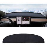 Dashboard Blackout Mat for Model 3/Y Anti-Glare Flannel Dash Cover