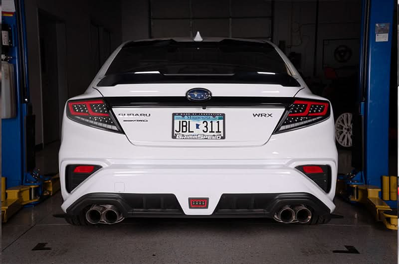OLM Spec-AR LED Taillights (Clear Lens/Black Base/Red Bar) - 2022+ WRX