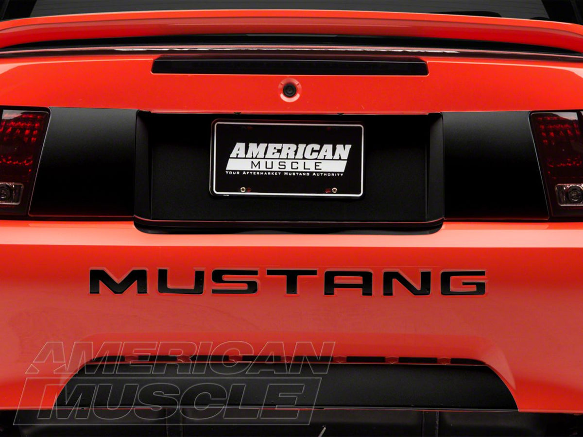 SEC10 Rear Decklid Blackout Decal; Gloss Black (99-04 Mustang)