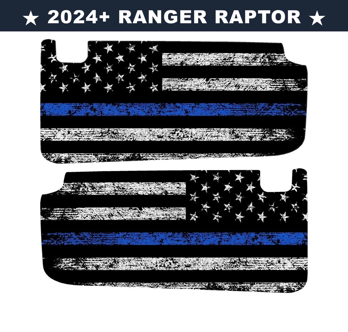 Freedom Series Sun Visor Overlays (Printed Series) - 2024+ Ranger Raptor (with Homelink)
