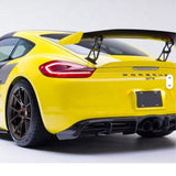 GT4 RS Style Carbon Fiber Rear Diffuser for Porsche Cayman 981