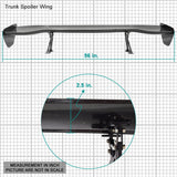 Universal 56" Inch GT Style Racing Trunk Spoiler Wing 3D Carbon Fiber