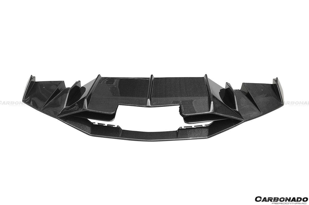 2011-2016 Lamborghini Aventador Style Carbon Fiber Rear Diffuser Lip Carbonado (DM) Fits: LP700 Coupe and Roadster