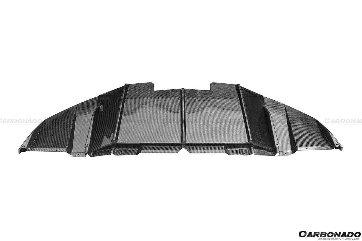 2011-2016 Lamborghini Aventador Style Carbon Fiber Rear Diffuser Lip Carbonado (DM) Fits: LP700 Coupe and Roadster
