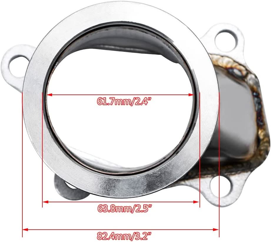 TD04 5 Bolt Turbo Down Pipe Flange 2.5" V Band Conversion Adapter For Subaru WRX