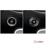 Dodge Challenger Charger Durango Jeep Chrysler 2015-2023 Carbon Fiber Start Button Surround Trim Overlay