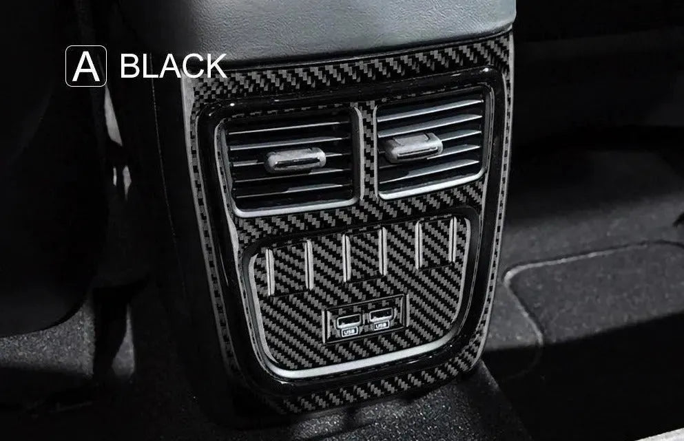 Dodge Charger 2015-2023 Carbon Fiber Rear Center Console AC Vent Trim Overlay