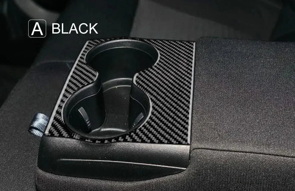 Dodge Charger 2015-2023 Real Carbon Fiber Rear Seat Center Armrest Trim Overlay
