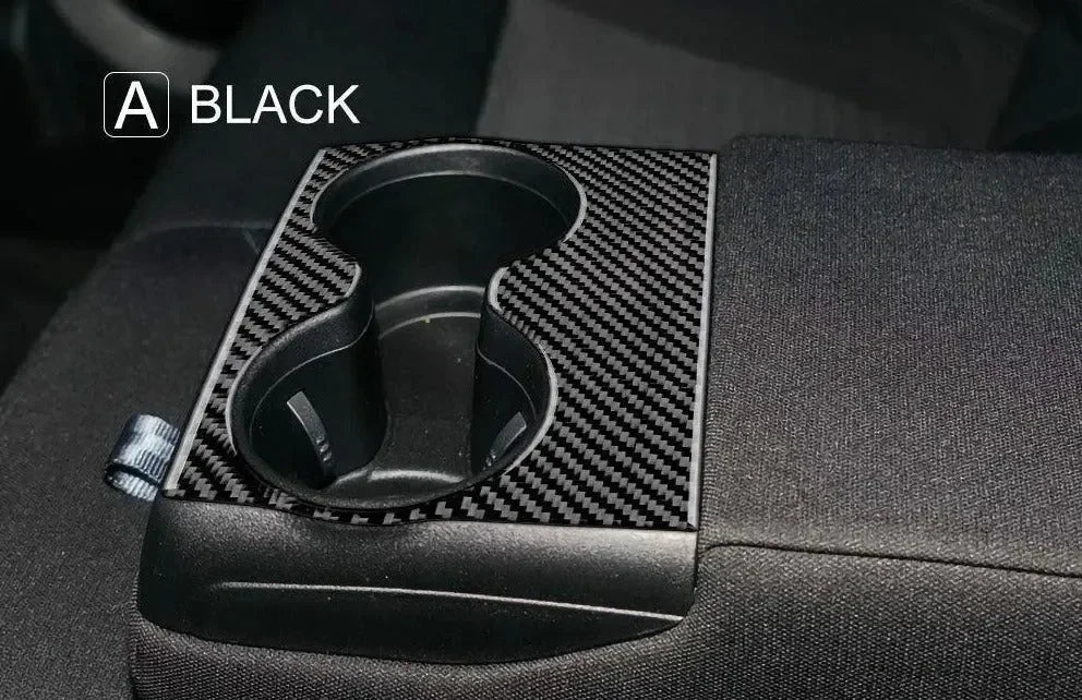 Dodge Charger 2015-2023 Real Carbon Fiber Rear Seat Center Armrest Trim Overlay
