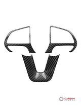 Dodge Charger Challenger Durango 2015-2023 Carbon Fiber Steering Wheel Trim Cover
