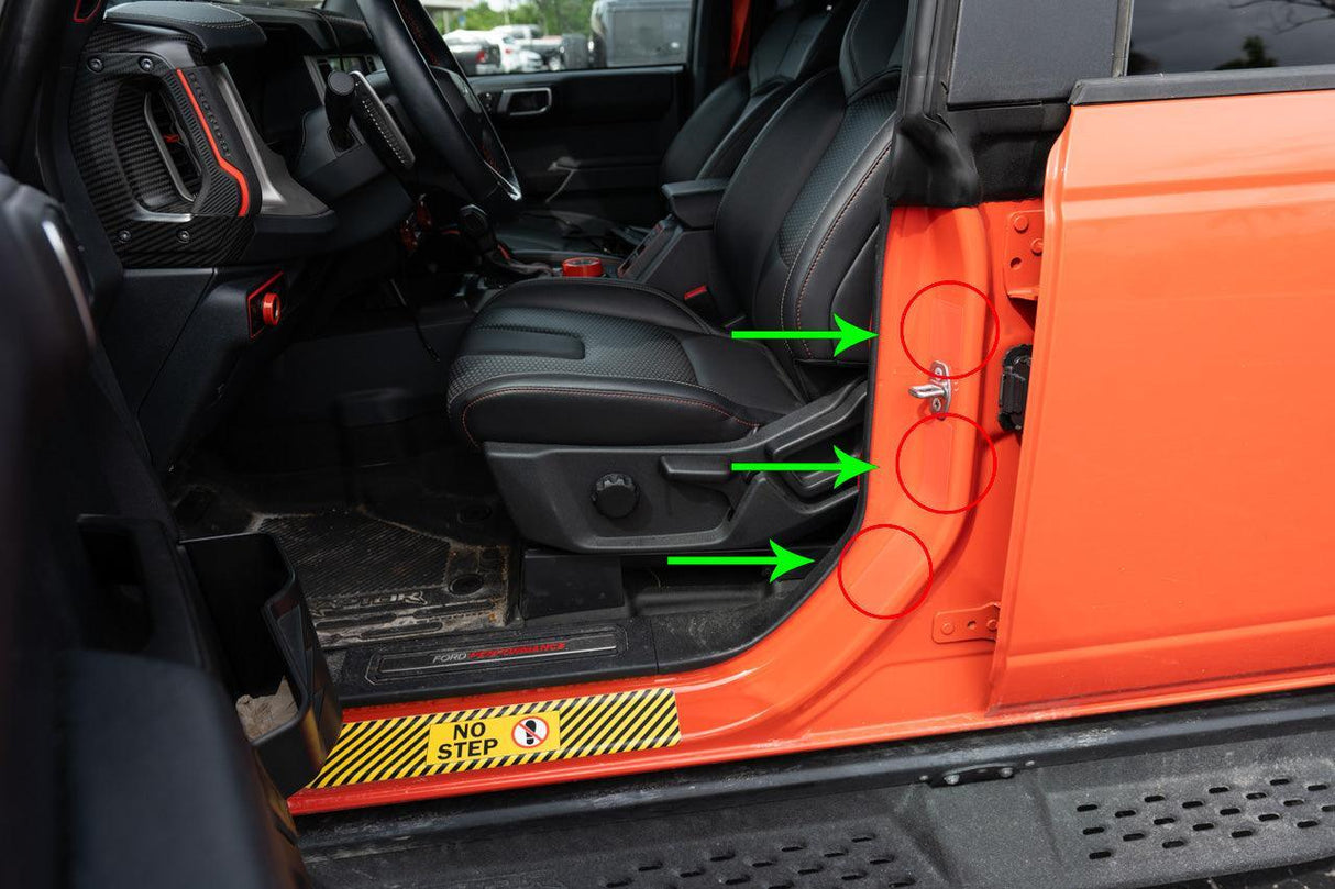 Door Jamb Sticker Cover Up Kit (Printed Series) - 2021-2023 Bronco