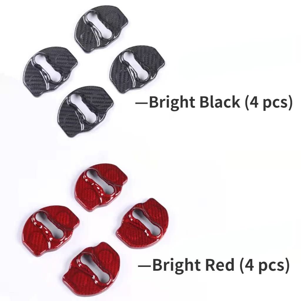Real Dry Carbon Fiber Door Lock Cover for Tesla Model 3 & Model Y
