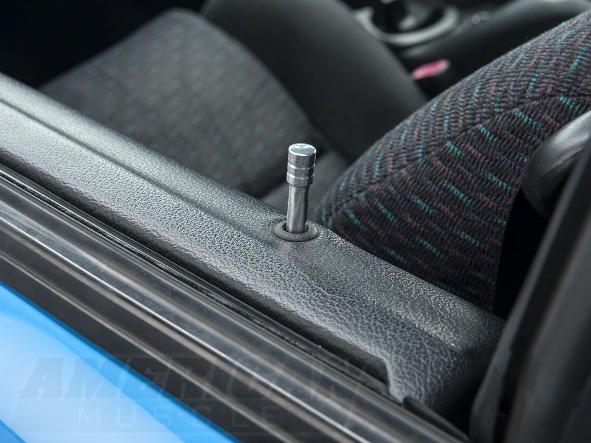 Speedform Modern Billet Door Lock Pins; Polished (79-14 Mustang)