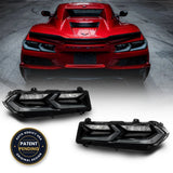 2020-2026 Corvette C8 Euro Smoke Style LED Taillights Amber Sequential Pair