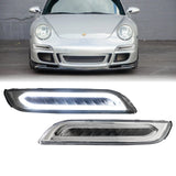 2005-2008 Porsche 997.1 Led Drl Clear Front Light With Signal - 991 Turbo S Style