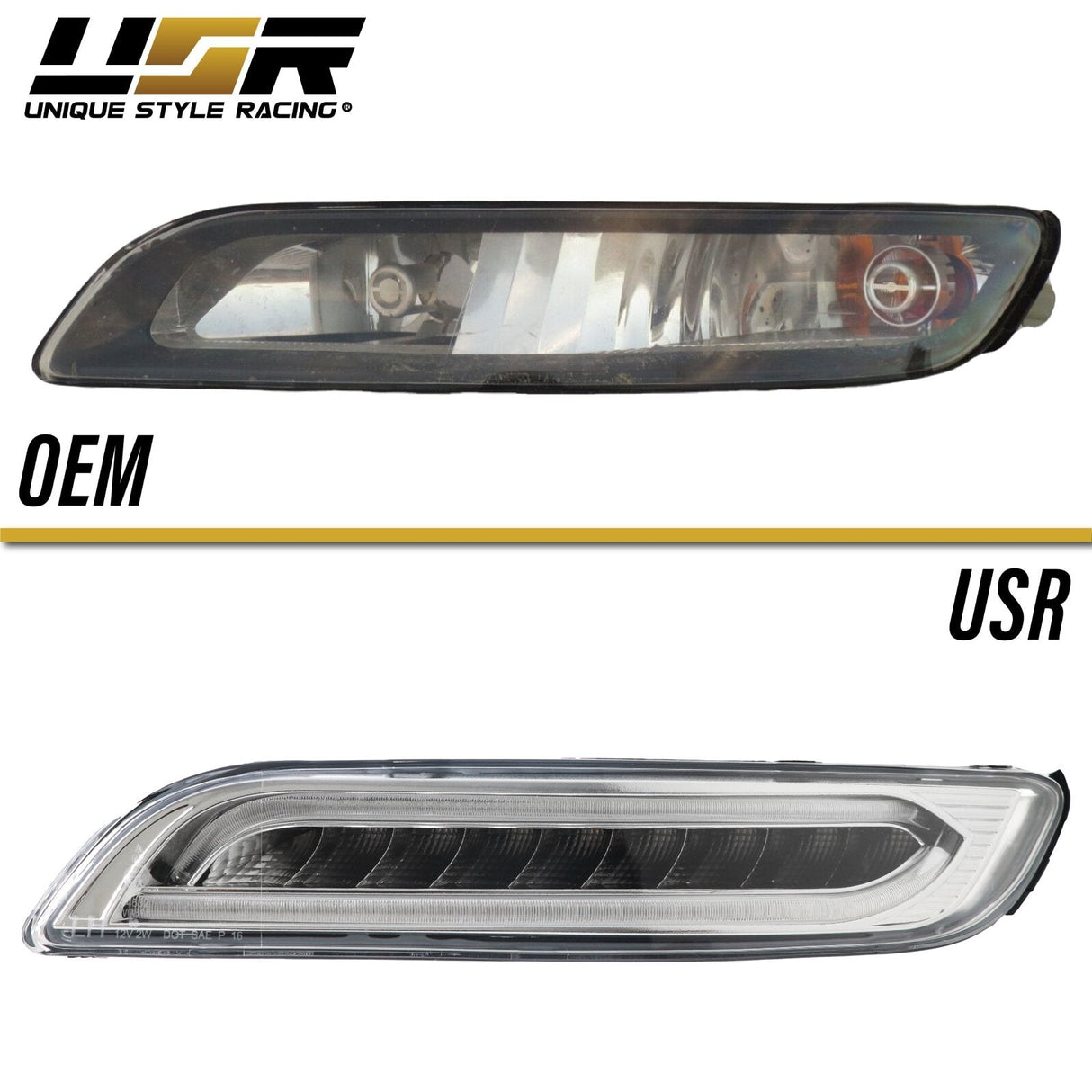 2005-2008 Porsche 997.1 Led Drl Clear Front Light With Signal - 991 Turbo S Style
