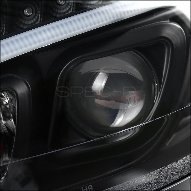Mercedes C250 C300 C350 W204 - Black or Chrome Projector Headlights with LED Strip (2008-2011) - K2 Industries