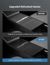 Dry Carbon Fiber Center Console Cover For Model Y Juniper / Model 3 Highland / Model YL