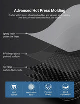 Dry Carbon Fiber Center Console Cover For Model Y Juniper / Model 3 Highland / Model YL