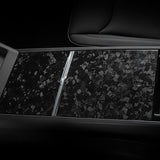 Dry Carbon Fiber Panel Console Wrap For Model Y Juniper / Model 3 Highland