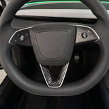 TESERT Dry Carbon Fiber Steering Wheel V-Cover for Model 3 Highland & Y Juniper