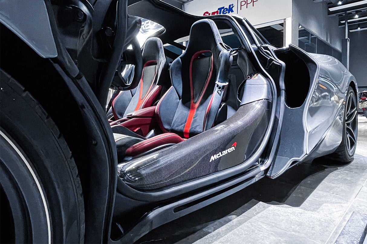 2017-2023 McLaren 720s, 765LT Dry Carbon Fiber Door Sills