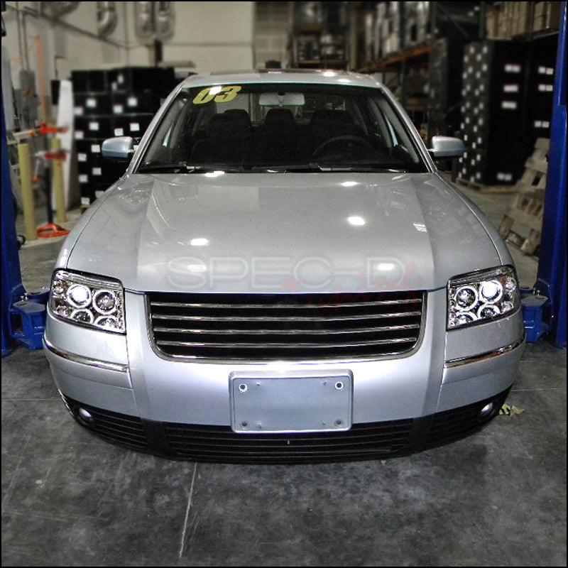 Spec-D Projector Headlights VW Passat (01-05) Dual LED Halo - Black or Chrome