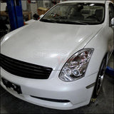Infiniti G35 Coupe Black/Chrome/Smoke  Projector Headlights with Dual Halo Feature (2003-2007) - K2 Industries